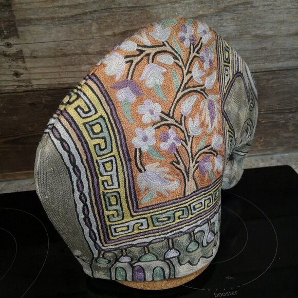 Elephant Tea / Coffee Pot Cozy Embroidered Chain Stitch Colorful Unused - Picture 5 of 10